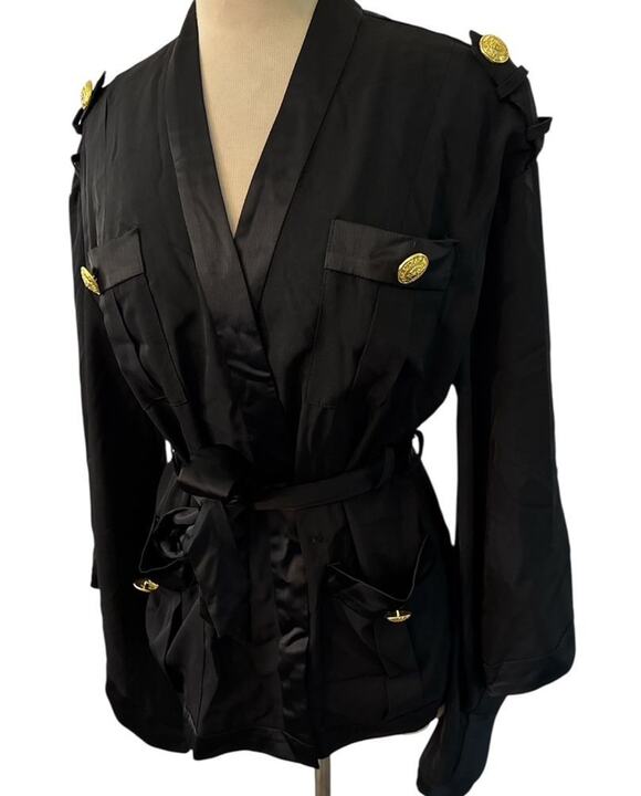 Balmain Jackets & Blazers - Vintage Balmain Paris Kimono Sleeve Belt Jacket Blazer Sz S/M